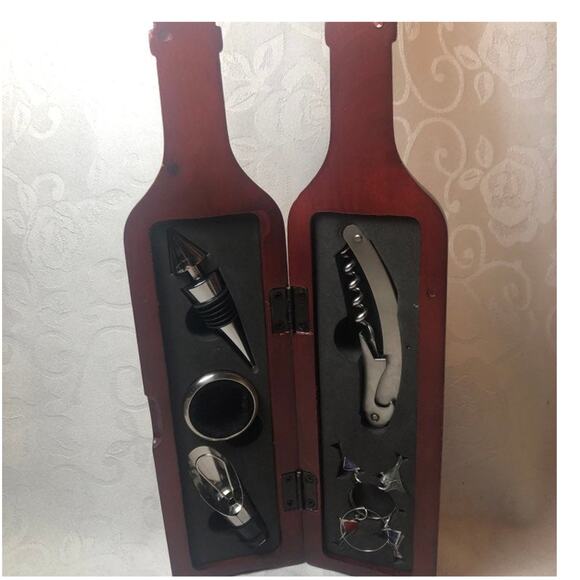 Wooden Wine Bar set - Picture 1 of 4